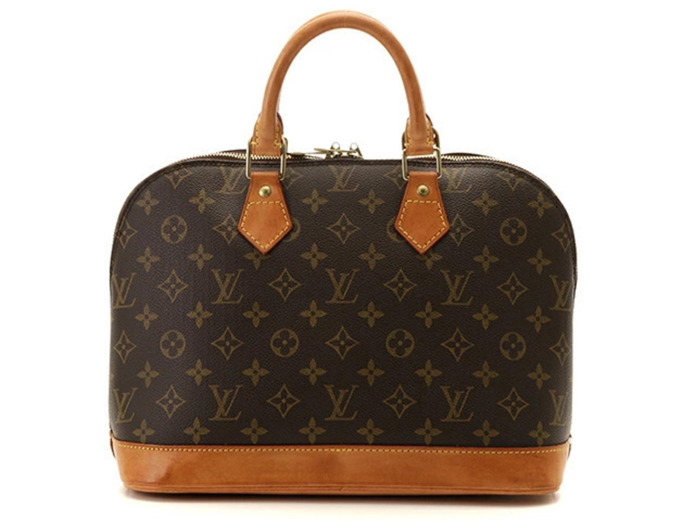 LOUIS VUITTON Alma Monogram Leather Brown